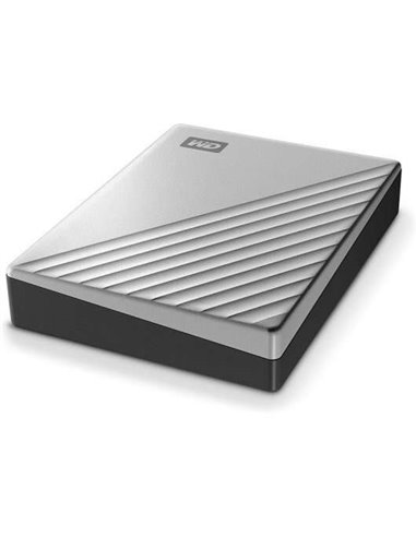 Western Digital - Disque dur externe My Passport 2,5" 4 To USB-C - Compatible Windows et Mac - Argent