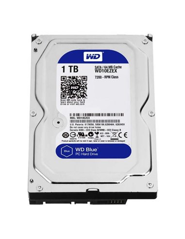 Western Digital - Disque dur interne bleu 3,5" 1 To SATA3 64 Mo