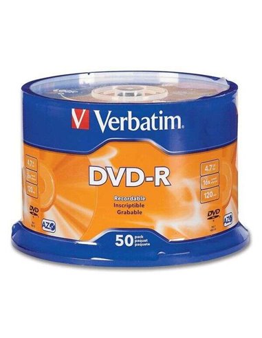 Verbatim - DVD-R 16x 4,7 Go (bac de 50 unités)