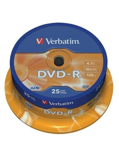 Verbatim - DVD-R 16x 4,7 Go (bac de 25 unités)