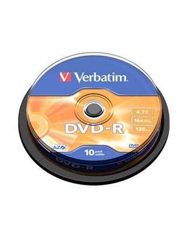 Verbatim - DVD-R 16x 4,7 Go (bac de 10 unités)