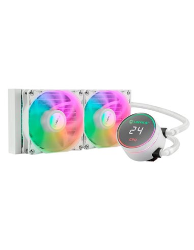 Unykach - Kit de refroidissement liquide Aquastorm 240 - 2 ventilateurs 120 mm - Éclairage RVB - Affichage de la température du 