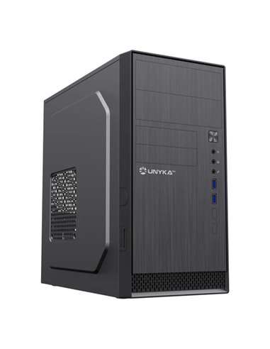 Unykach - Boîtier tour Aero C12 V1 MicroATX - Taille de disque prise en charge 3,5", 2,5" - USB-A 3.0, lecteur de carte SD et au