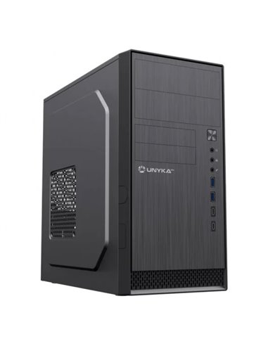 Unykach - Boîtier tour Aero C12 MicroATX - Taille de disque prise en charge 3,5", 2,5" - USB-A 3.0, USB-C et audio