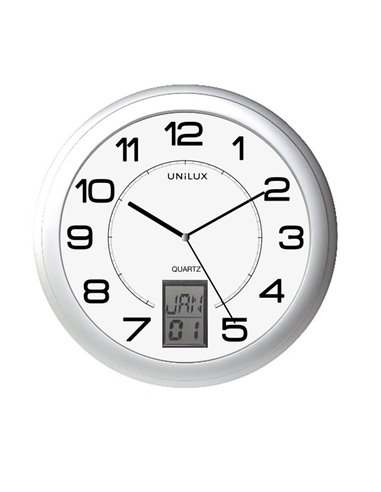 Horloge murale Unilux Instinct - Design moderne et minimaliste - Fonctionne sur piles - Facile à installer