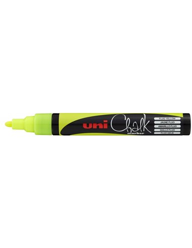 Uniball - Marqueur à craie liquide PWE-5M - Pointe conique 1,8-2,5 mm - Effaçable à l'eau - Résistant à la pluie et à l'extérieu