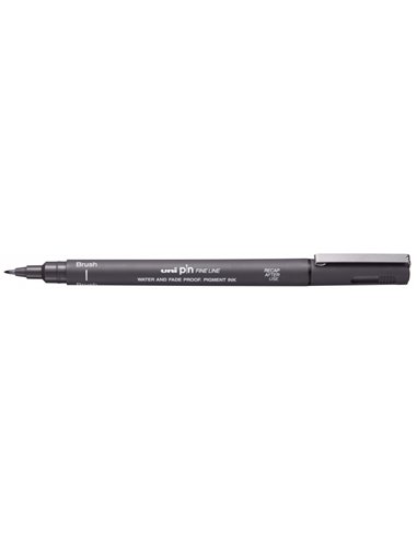 Uniball - Stylo marqueur calibré PINBR-200(S) - Pointe pinceau en polyacétal - Encre pigmentée résistante à l'eau et à la lumièr