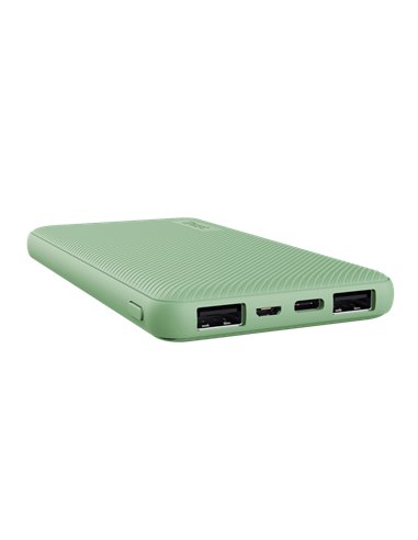 Trust - Primo Powerbank 10000mAh - USB, Type C - Chargement rapide - Vert