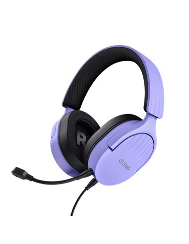 Trust - Casque de jeu Fayzo GXT489 - Éclairage RVB - Bandeau réglable - Commandes d'accès faciles - Couleur violette