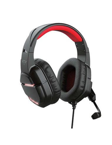 Trust - Gaming GXT 448 NixXO - Casque avec Microphone - Microphone Pliable - Eclairage LED - Arceau Ajustable - Haut-parleurs 50