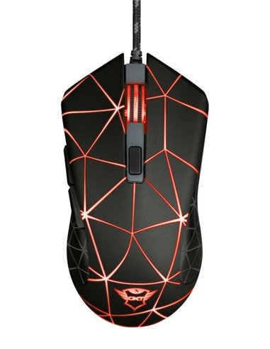 Trust - Souris USB Gaming GXT 133 Locx 4000dpi - 6 Boutons - Eclairage LED - Câble Tressé 1,80m - Utilisation Ambidextre - Color