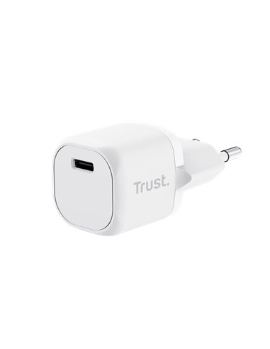 Trust - Chargeur USB-C ultra-faible de 20 W - Sortie puissante de 20 W - Compatible avec le chargement PD et PPS - Protections c