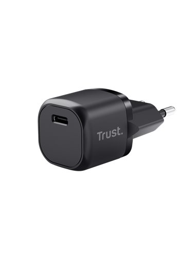 Trust - Chargeur USB-C ultra-faible de 20 W - Sortie puissante de 20 W - Compatible avec le chargement PD et PPS - Protections c