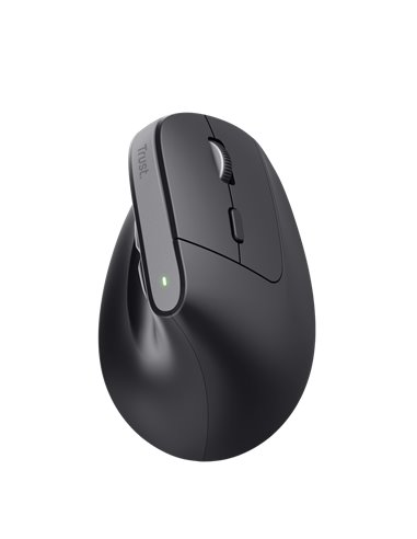 Trust - Souris Ergonomique Sans Fil Rechargeable Bayo+ - 2400dpi - 6 Boutons - Couleur Noir