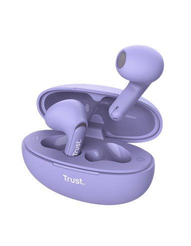 Trust - Écouteurs sans fil Yavi - Sans fil, Bluetooth - ENC - Couleur Violet