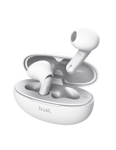 Trust - Écouteurs sans fil Yavi - Sans fil, Bluetooth - ENC - Couleur Blanc