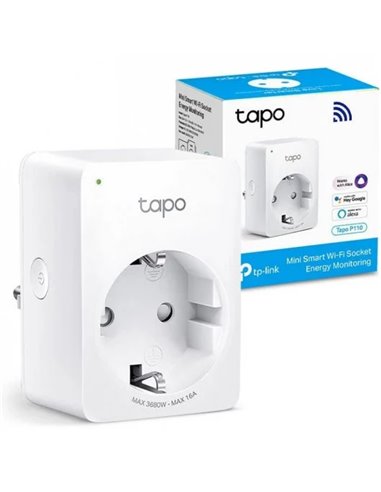 TP-Link - Tapo P110 Mini Wi-Fi Smart Plug - Minuterie - Commande vocale - Programmable