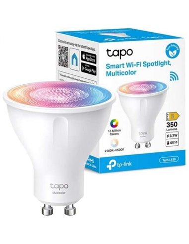 TP-Link - Ampoule intelligente Tapo L630 RGB Wi-Fi à intensité variable GU10 350lm - Commande vocale - Télécommande - Économie d