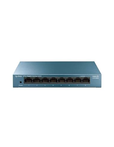 TP-Link - Switch de bureau 8 Ports 10/100/1000Mbps - Boîtier Métallique - Technologie Verte - Plug & Play - Couleur Gris