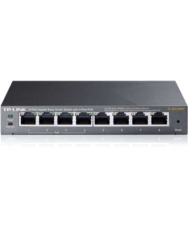 TP-Link - Easy Smart Switch avec 8 ports Gigabit - 4 ports PoE