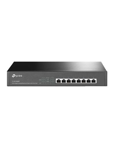 TP-Link - Switch de bureau - 8 ports Gigabit avec PoE+ - Montage en rack