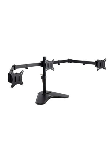 Tooq - Support de Table pour Écran - Rotation 180º - Inclinable - 3 Bras 17-27 - Couleur Noir