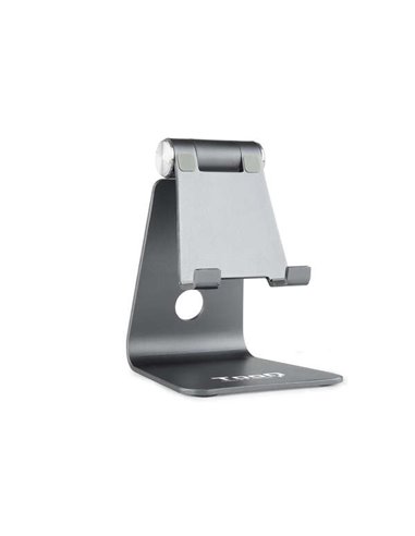 Tooq - Support de Bureau pour Tablette - 3 Positions - Base Antidérapante - Couleur Gris