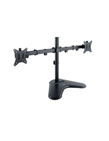 Tooq - Support de table avec bras articulés pour 2 moniteurs 17"-32" - Pivotant et inclinable - Poids maximum 9 kg par bras - VE