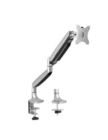 Tooq - Support de Table avec Bras Articulé pour Moniteur 13"-32" - Pivotant et Inclinable - Piston à Gaz - Poids Max 9kg - VESA 