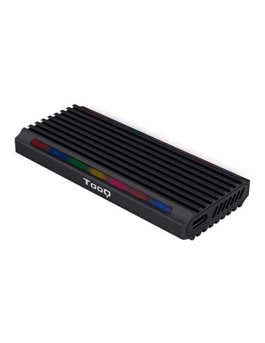 Tooq - Boîtier SSD Externe Shinobi M.2 NGFF/NVMe USB-C 3.1 Gen2 RGB