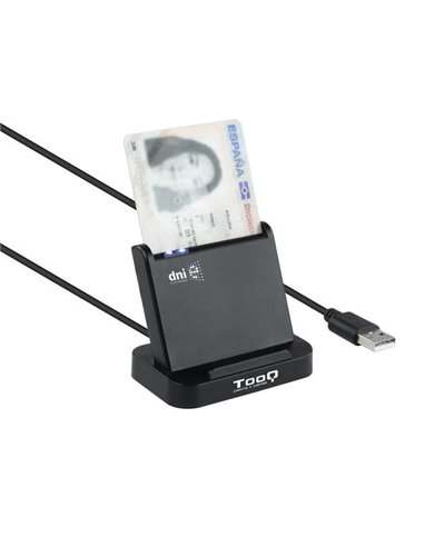 Tooq - Lecteur de carte à puce USB 2.0 DNIe VISION - Noir