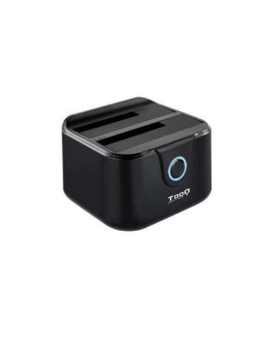 Tooq - Station d'accueil USB 3.0 - HDD/SSD 2.5", 3.5" SATA I,II,III - Bouton de clonage - Sauvegarde - Couleur Noir