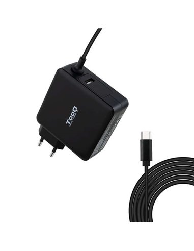 Tooq - Chargeur Universel pour Ordinateur Portable 90W USB-C - Compatible PD - Câble 1,80m