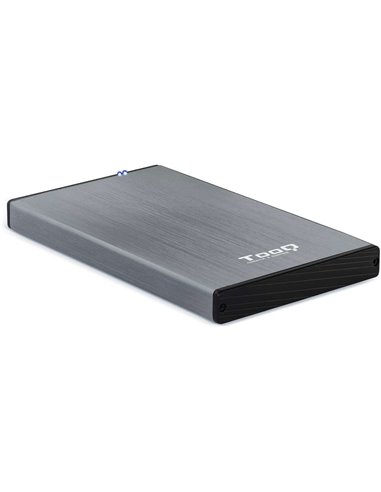 Tooq - Boîtier HDD/SDD externe 2,5" jusqu'à 9,5 mm SATA USB 3.0 - Couleur Gris