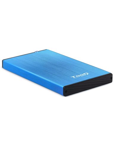 Tooq - Boîtier HDD/SDD externe 2,5" jusqu'à 9,5 mm SATA USB 3.0 - Bleu