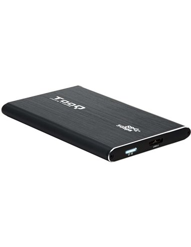 Tooq - Boîtier HDD/SDD externe 2,5" jusqu'à 7,0 mm SATA USB 3.0/3.1 Gen 1 - Noir