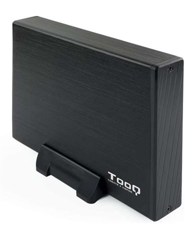 Tooq - Boîtier de disque dur externe SATA USB 3.0 3,5" avec support - Noir