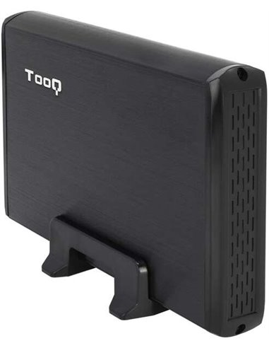 Tooq - Boîtier de disque dur externe SATA USB 2.0 3,5" avec support - Noir