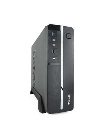 Tooq - Boîtier Micro ATX, Mini ITX Slim - Alimentation 500W - 1x HDD3.5 + 1x SDD2.5 + 1x HDD5.25 - USB-2.0, USB 3.0, Micro - Cou