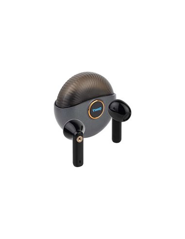 Tooq - Casque Sans Fil + Microphone "Escargot" - Couleur Gris