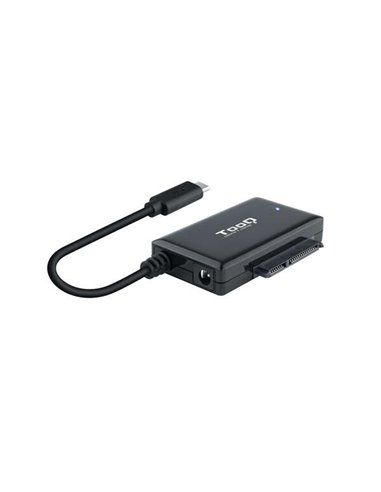 Tooq - Adaptateur USB 3.0 USB-C vers SATA pour disques durs 2,5" et 3,5 ? avec mangeoire - Couleur noire