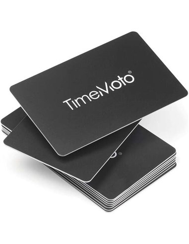 TimeMoto - RF-100 Pack de 25 Cartes d'Identification RFID - Format Carte de Crédit - Distance de Détection de 7cm - Compatible a