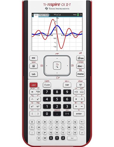 Calculatrice graphique numérique blanche Texas Instruments TI-Nspire CX II-T, E/D/I/NL/P/F