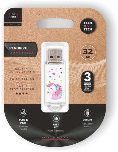 TechOneTech - Mémoire USB 2.0 Unicorn Dream 32 Go (clé USB)