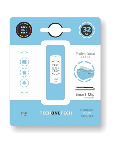 TechOneTech - Mémoire Pro Smart Clip USB 2.0 32 Go (clé USB)