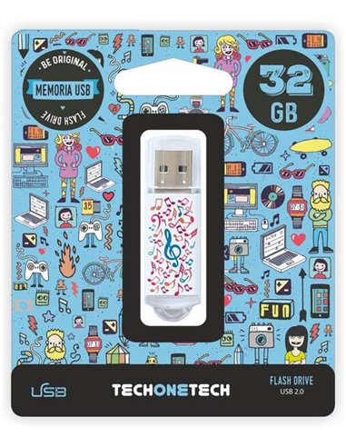 TechOneTech - Mémoire USB 2.0 Music Dream 32 Go (clé USB)