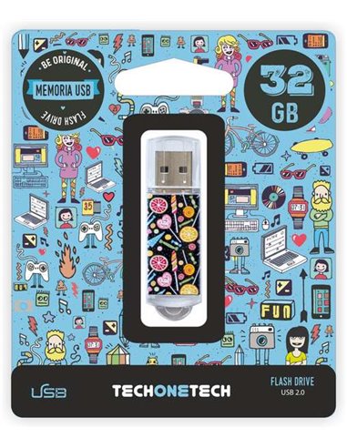 TechOneTech - Mémoire USB 2.0 Candy Pop 32 Go (clé USB)