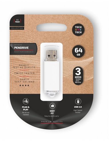 TechOneTech - Mémoire USB 2.0 de base 64 Go (clé USB)