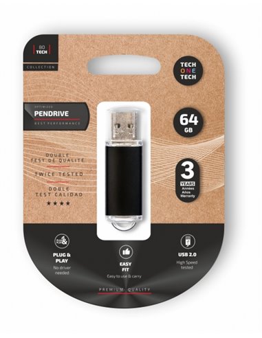 TechOneTech - Mémoire USB 2.0 de base 64 Go (clé USB)