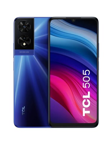 TCL - 505 Smartphone 6,75" - 8 Go - 128 Go - Appareil photo 50MP - Batterie 5010mAh - Couleur Bleu